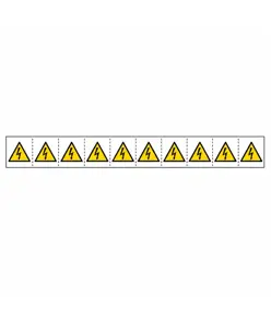 fogli da 10 etichette adesive  Tensione elettrica EN ISO 7010