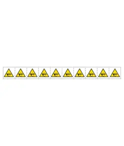 fogli da 10 etichette autoadesive 'pericolo schiacciamento dita da ingranag.'