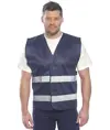 Gilet con bande rifrangenti in poliestere