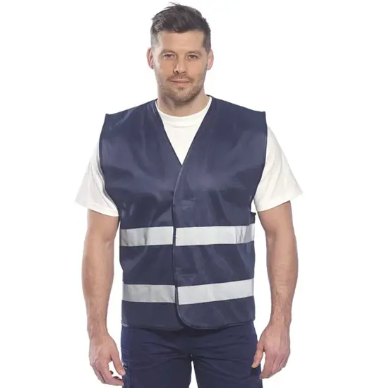 Gilet con bande rifrangenti in poliestere