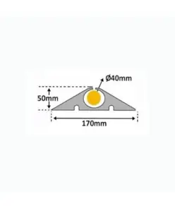 Guaina passacavo flessibile con canale da 4 cm