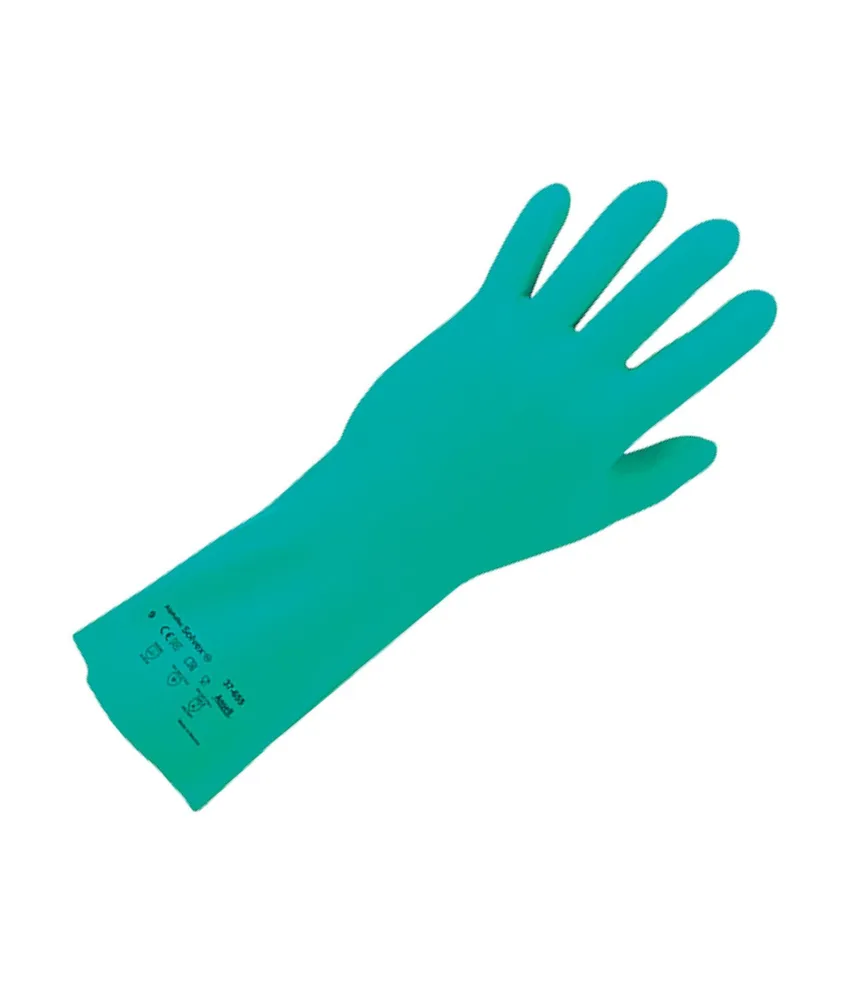 12 paia guanti in nitrile Alphatec Solvex, senza fodera - con interno liscio - IIIa categoria