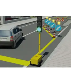Impianto semaforico mobile a led  da cantiere