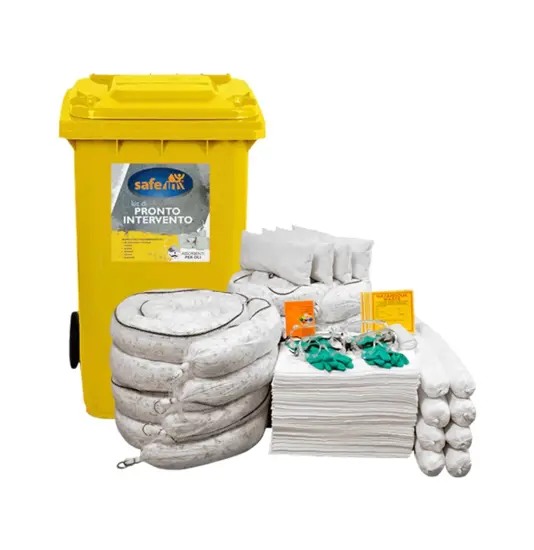 Kit assorbente in bidone carrellato  serie Oil