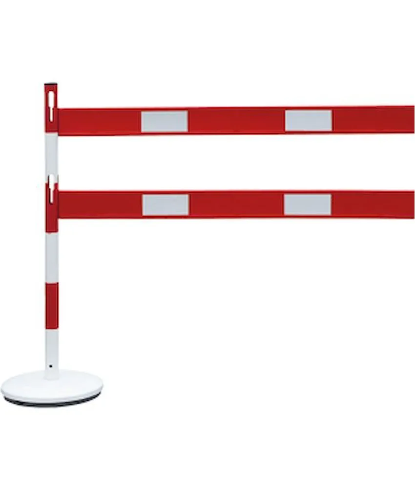 Kit estensione per barriera SEG BARV15, Colonnina in acciaio + sbarre in polipropilene per estensione barriera di sicurezza - vari colori
