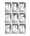 Kit stencil in alluminio con numeri dal 0 al 9