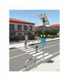 Lampeggianti strisce pedonali  con targhe e pannelli fotovoltaici