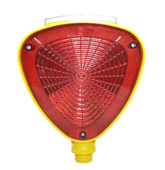 Lampeggiatore led con batteria e pannello solare  per paletti o transenne codice ZEP