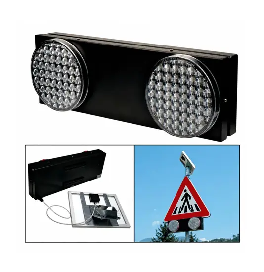 Lampeggiatore stradale a led  fotovoltaico