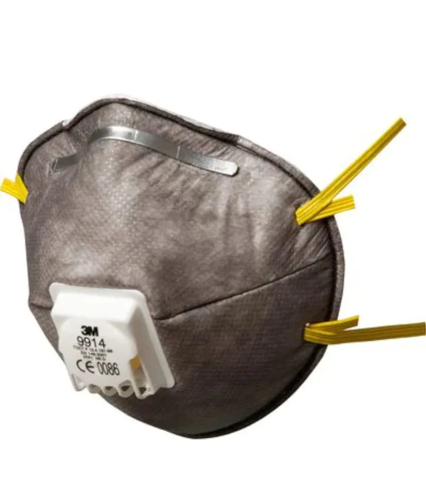 10 mascherine FFP1 con carboni attivi e valvola 3M Serie 9000, per polveri, nebbie, vapori organici - CE