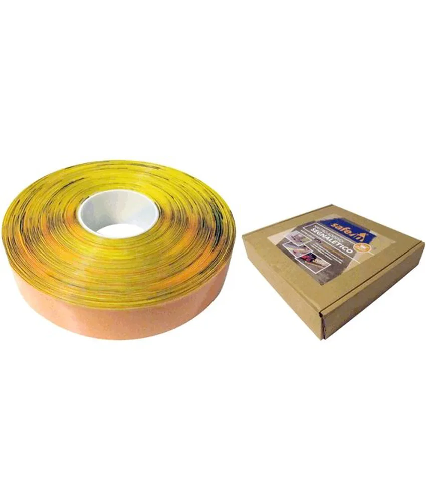 Nastro segnaletico adesivo PVC, Nastro da pavimento in PVC - goffrato - antiscivolo - ideale per magazzini, aree produttive