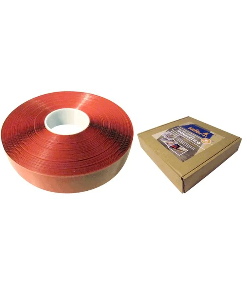 Nastro segnaletico adesivo PVC, Nastro da pavimento in PVC - goffrato - antiscivolo - ideale per magazzini, aree produttive