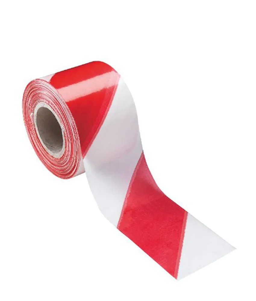 30 pezzi nastro segnaletico bianco rosso, Nastro bifacciale - dimensioni: 200 mt x 7cm