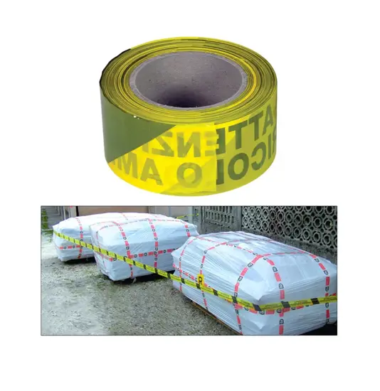 Nastro segnaletico giallo per amianto
