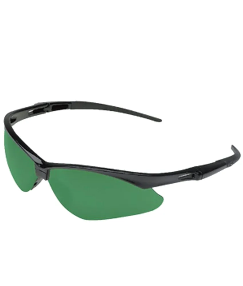 Occhiali da saldatore lente verde, Lente singola in policarbonato IR5 - ottima protezione da UV