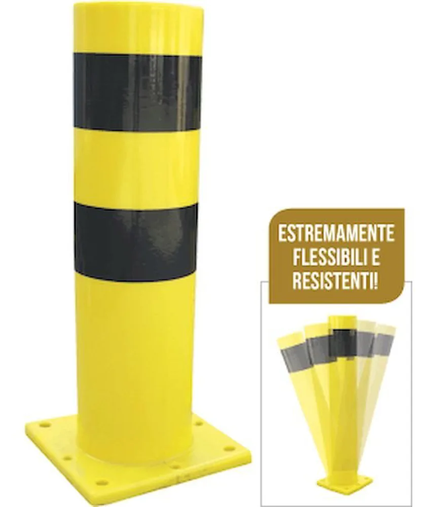 Paletto di protezione flessibile, Poliuretano - varie dimensioni - resistente agli urti