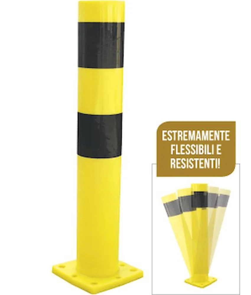 Paletto di protezione flessibile, Poliuretano - varie dimensioni - resistente agli urti