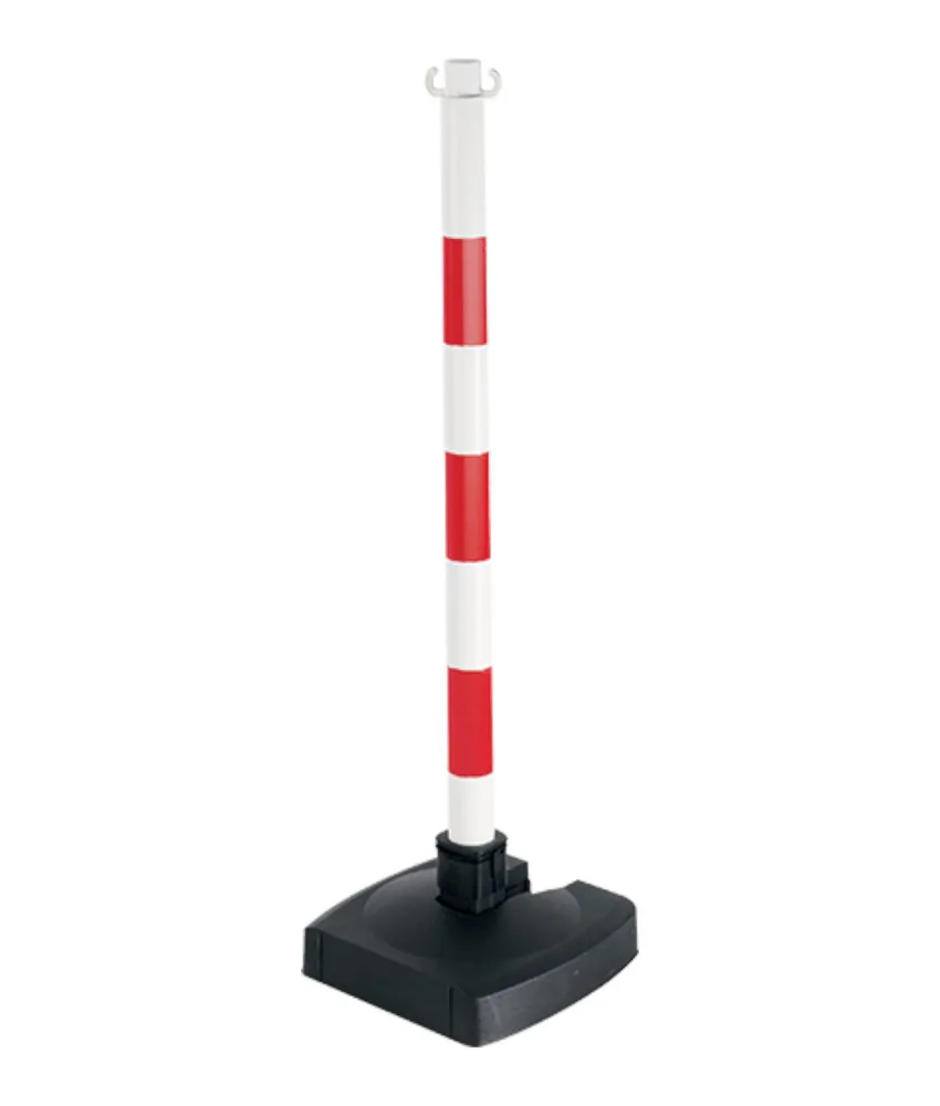 Paletto ribaltabile in PVC, su base zavorrata - palo Ø 50 mm, altezza 900 mm
