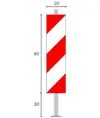Pannello di delimitazione per cantieri temporanei. Dim: 20x80cm