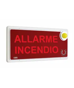 Pannello di segnalazione allarme incendio