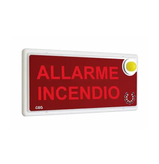 Pannello di segnalazione allarme incendio