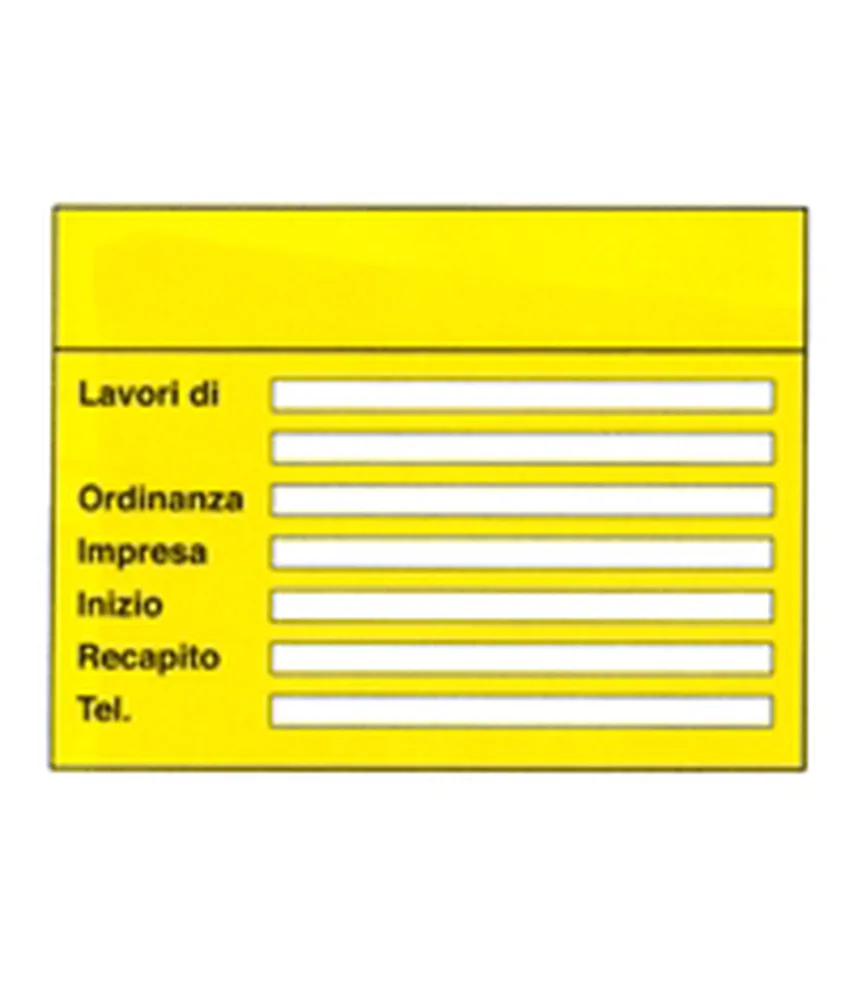 Pannello informativo di cantiere, 2000x1500 mm