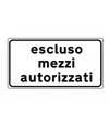 Pannello integrativo  escluso mezzi autorizzati