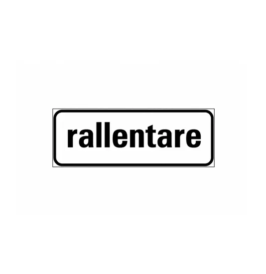 Pannello integrativo rallentare