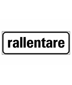 Pannello integrativo rallentare