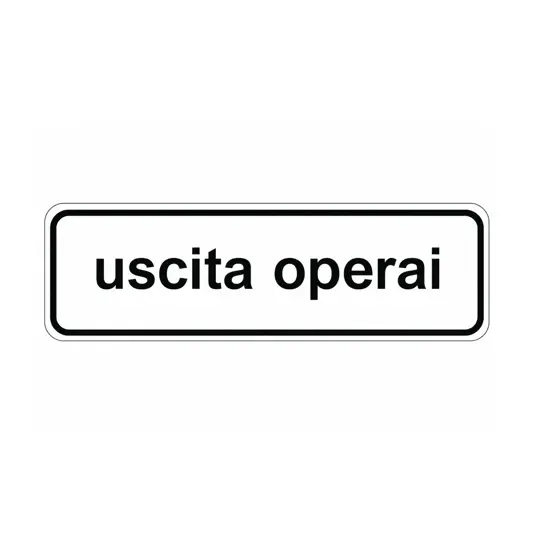 Pannello integrativo uscita operai