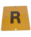Pannello per trasporto rifiuti tossici lettera R