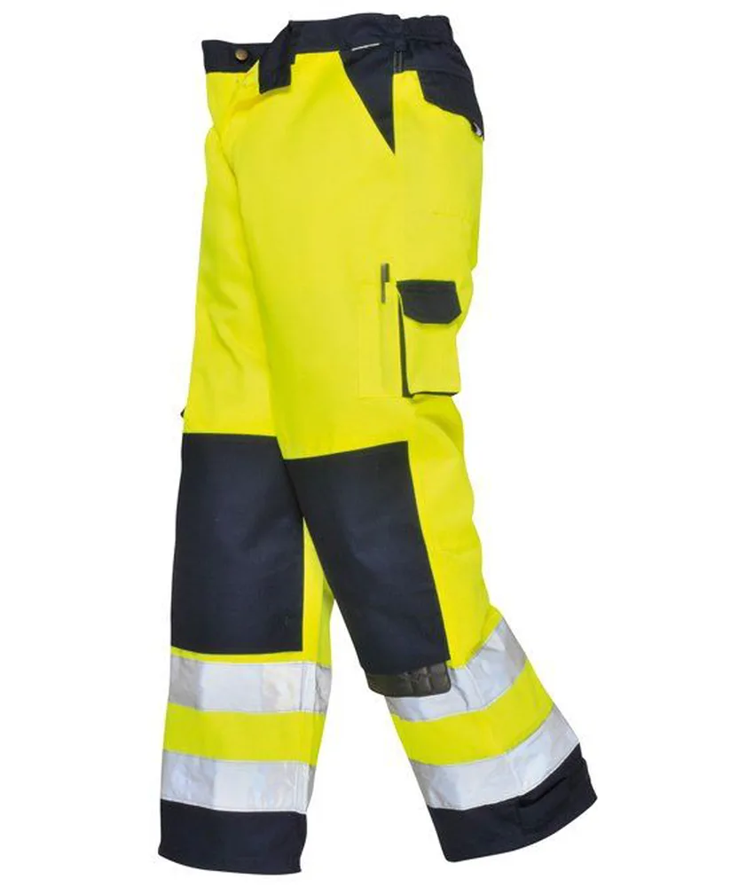 Pantaloni alta visibilità Portwest TX51, tessuto Texpel - tasche multiple - 245 gr/mq