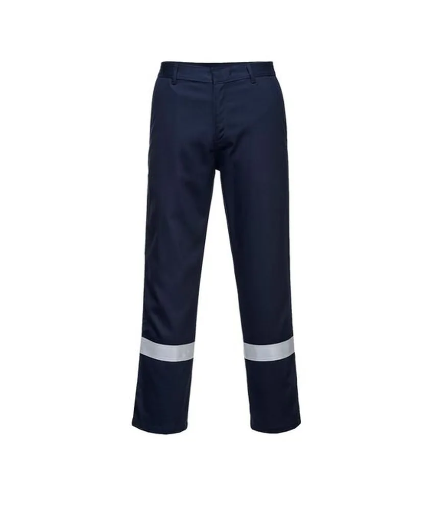Pantaloni ignifughi da saldatore Portwest BZ14, protezione contro il calore - banda riflettente ignifuga