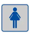Pellicola adesiva d'indicazione 'wc donna'
