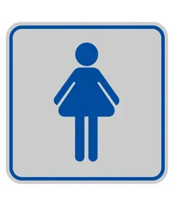 Pellicola adesiva d'indicazione 'wc donna'