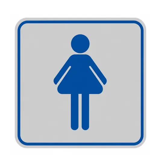 Pellicola adesiva d'indicazione 'wc donna'