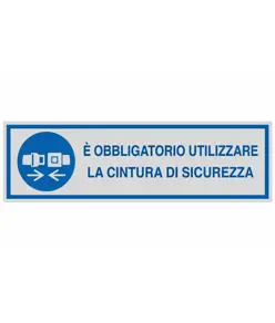 Pellicola adesiva obbligo cintura di sicurezza