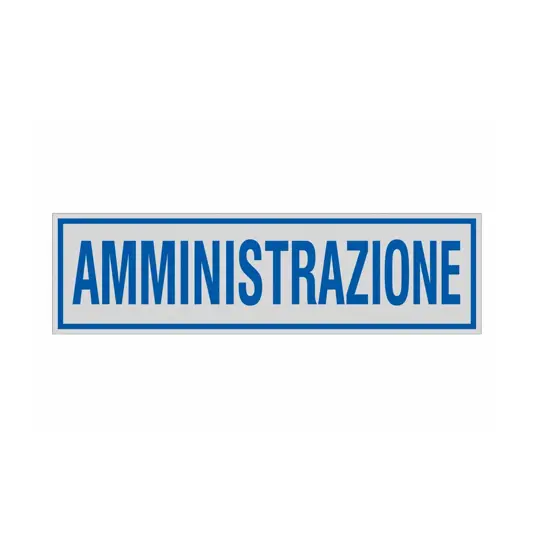 Pellicola adesiva per interni 'amministrazione'