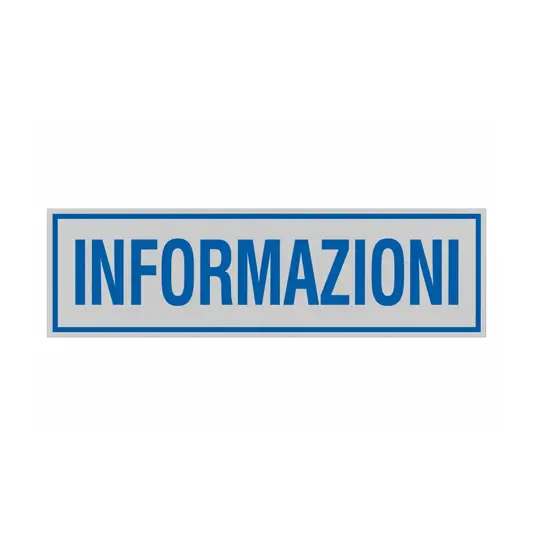 Pellicola adesiva per interni 'informazioni'