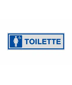 Pellicola adesiva per interni 'toilette' con simbolo disabili/donna