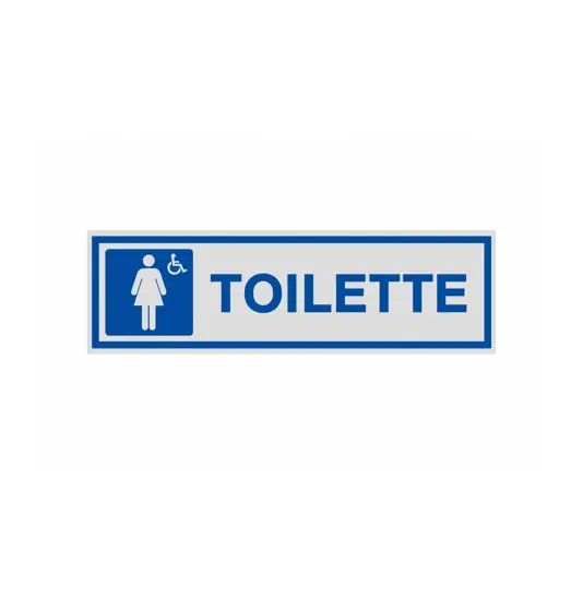 Pellicola adesiva per interni 'toilette' con simbolo disabili/donna