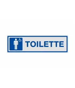 Pellicola adesiva per interni 'toilette' con simbolo disabili/uomo