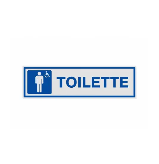 Pellicola adesiva per interni 'toilette' con simbolo disabili/uomo