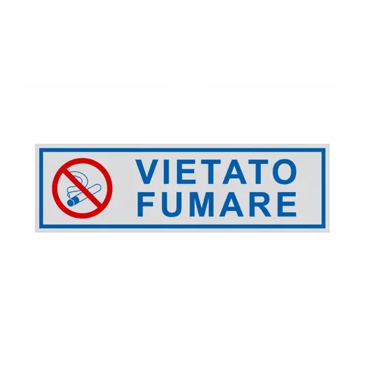 Pellicola adesiva per interni 'vietato fumare' con simbolo divieto