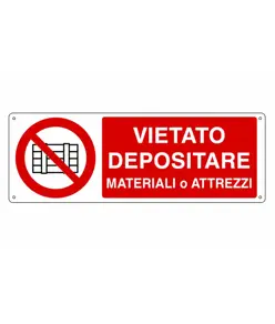 pellicole adesive vietato depositare materiale o attrezzi
