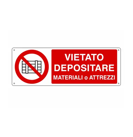 pellicole adesive vietato depositare materiale o attrezzi