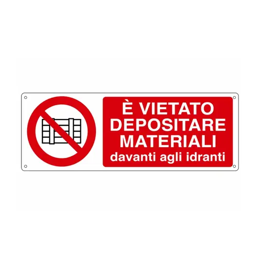 pellicole autoadesive  E' vietato depositare materiale davanti agli idranti