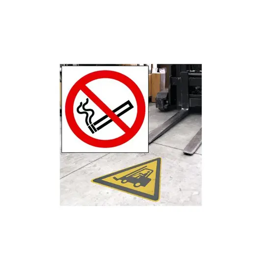 Pittogramma autoadesivo da pavimento 'vietato fumare'