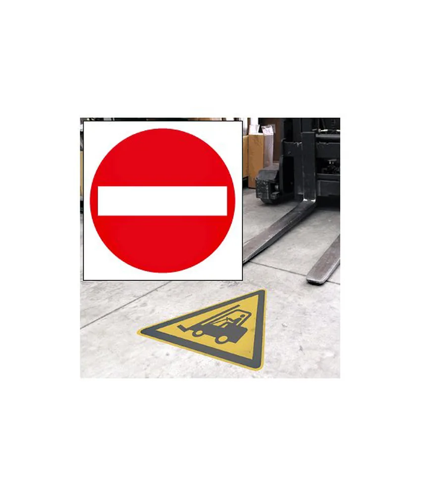 Pittogramma da pavimento autoadesivo "Divieto, in PVC