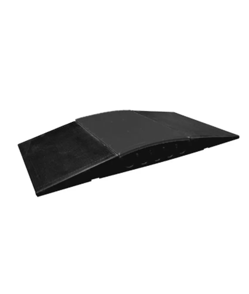 Rampa passacavi in gomma per cantiere, gomma elastica alta resistenza - posa a terra - 5 canaline da Ø40 mm
